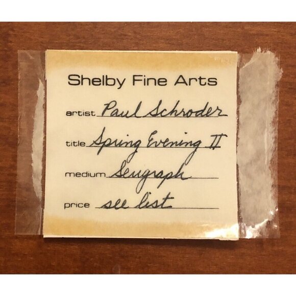 17.5"x23" Ltd Ed Signed Numbered Seriograph SPRING EVENING II by PAUL SCHRODER - Picture 8 of 8